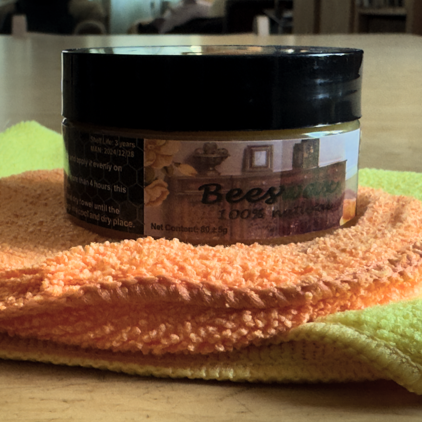 Natural Wood Polishing Kit Orange Eucalyptus Carnauba Wax Furniture & Art Care
