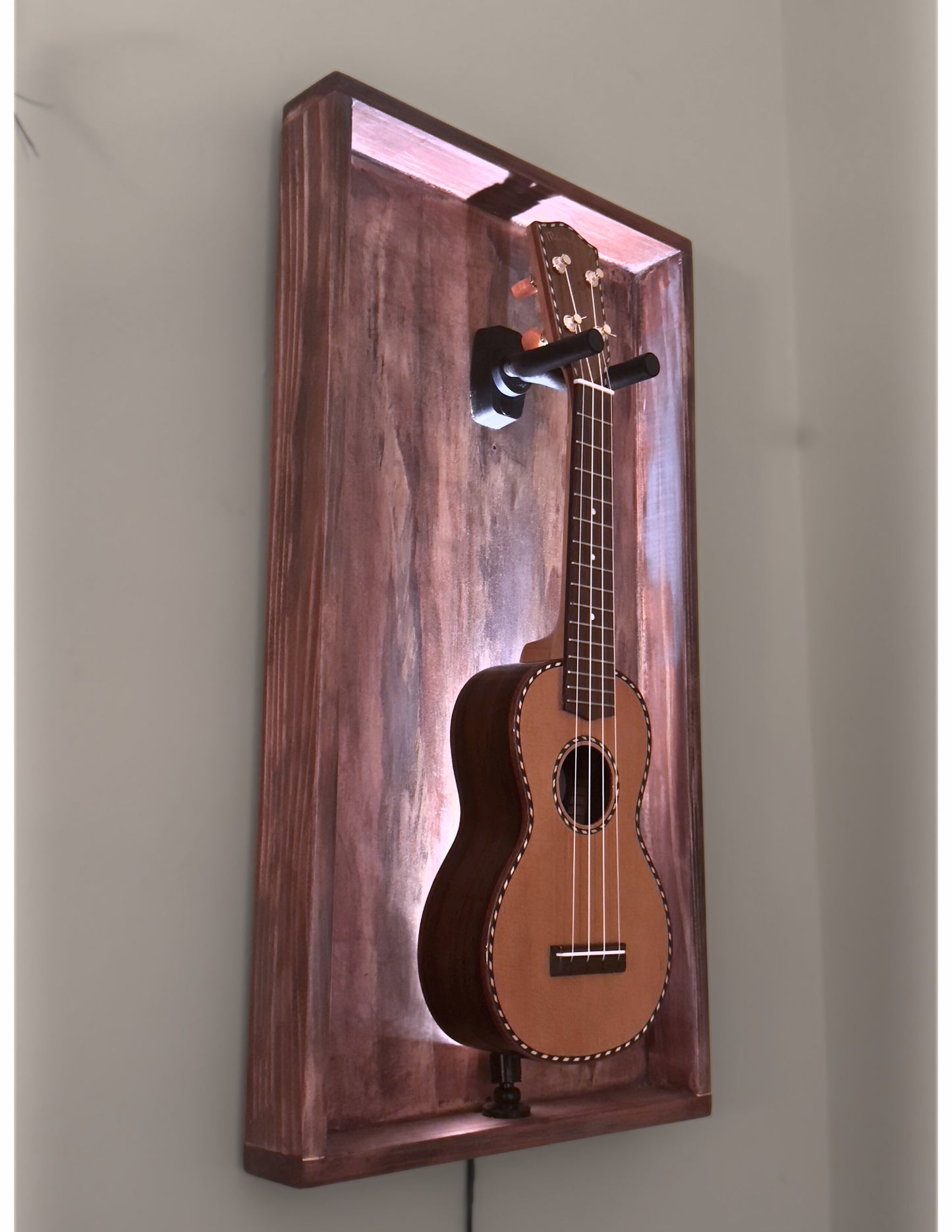 The Uke Barn - Wall frame for Soprano Ukulele - Relic Series - Barn Red