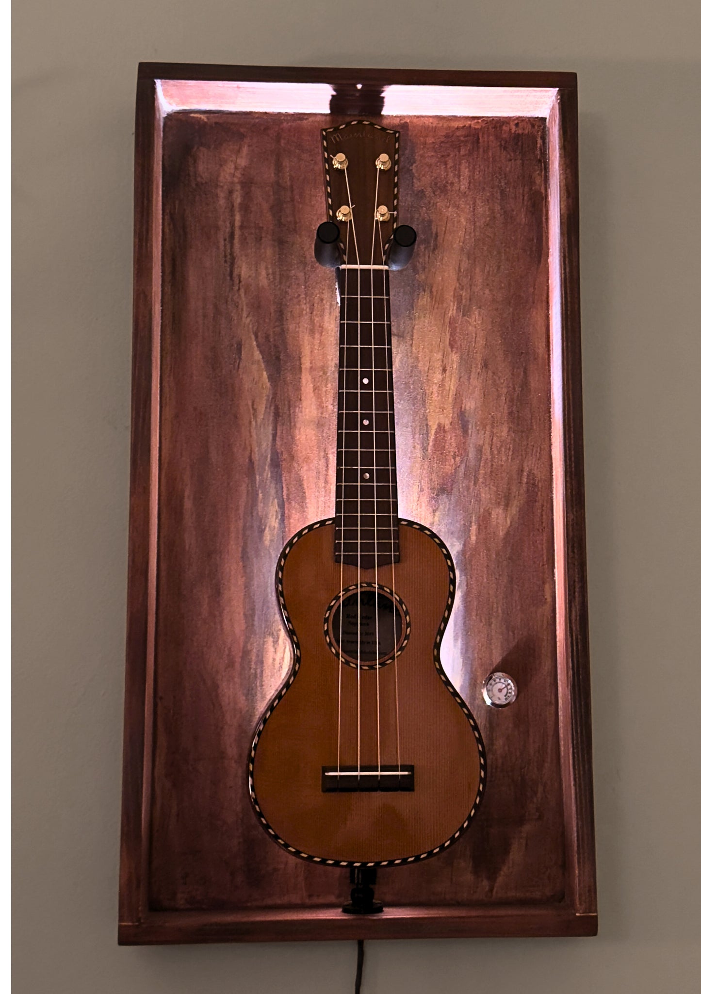 The Uke Barn - Wall frame for Soprano Ukulele - Relic Series - Barn Red