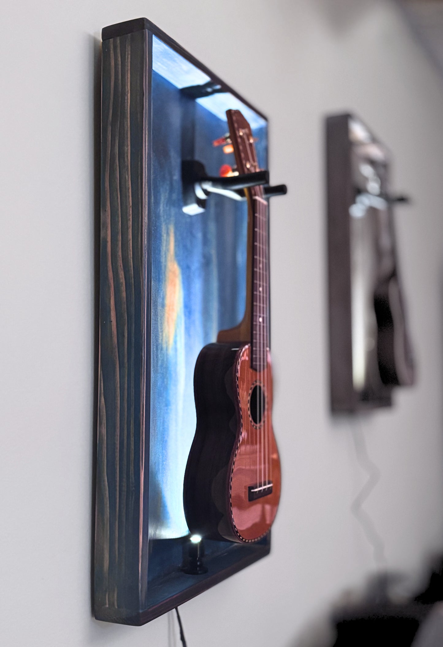 The Uke Barn - Wall frame for Soprano Ukulele - Relic Series - Reef Blue