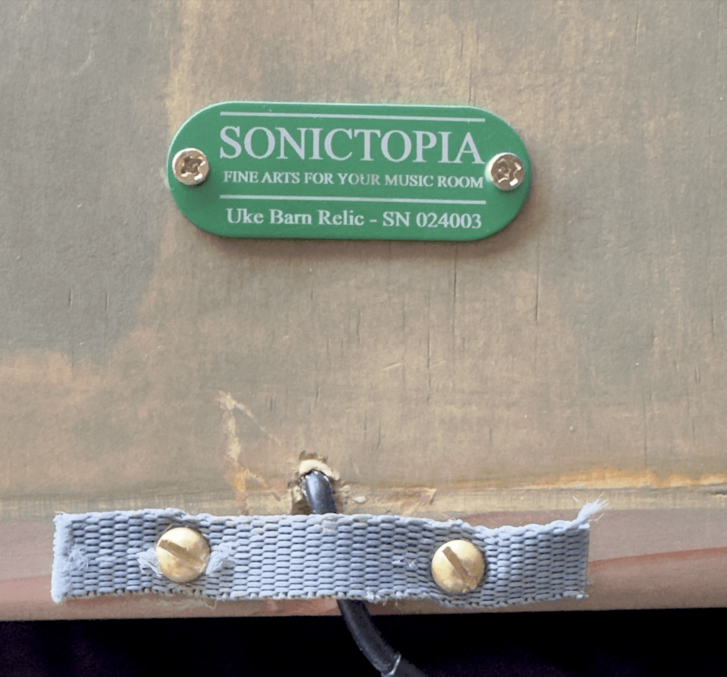 The Uke Barn - Wall frame for Soprano Ukulele - Relic Series - Sage Green - SONICTOPIA