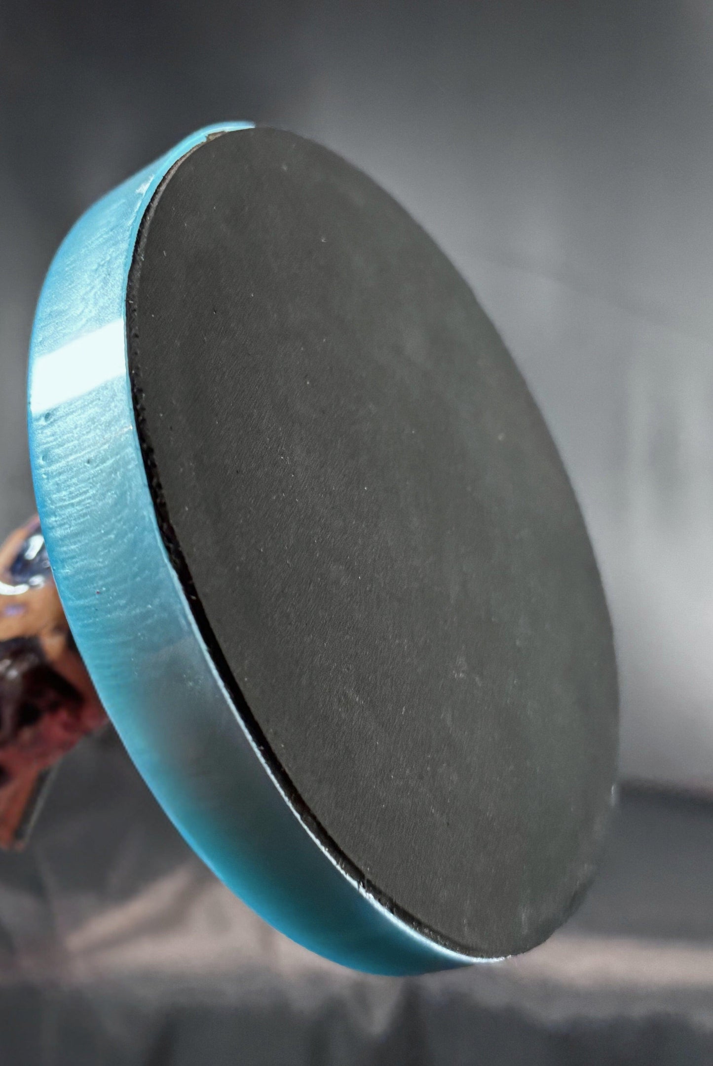 Base of handcrafted driftwood headphone stand