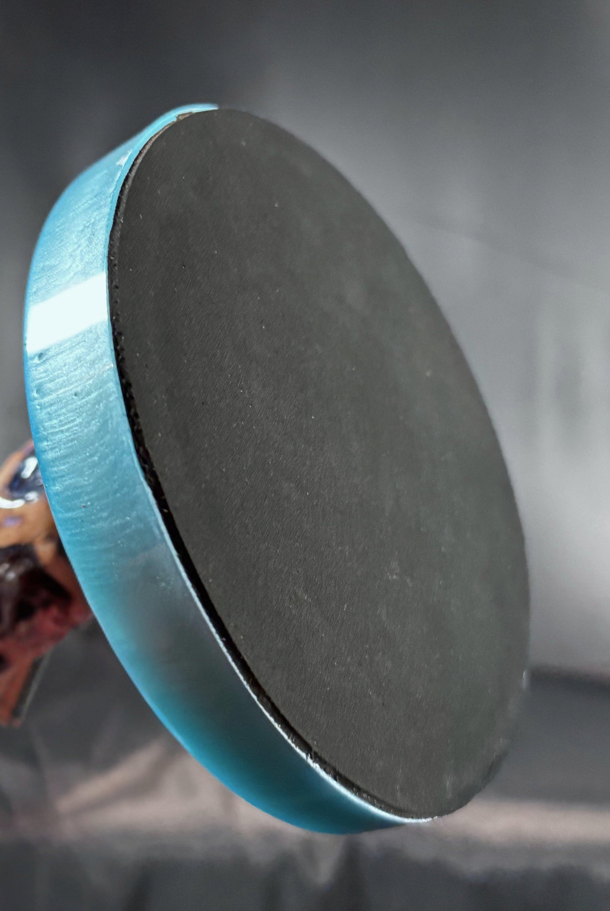 Base of handcrafted driftwood headphone stand