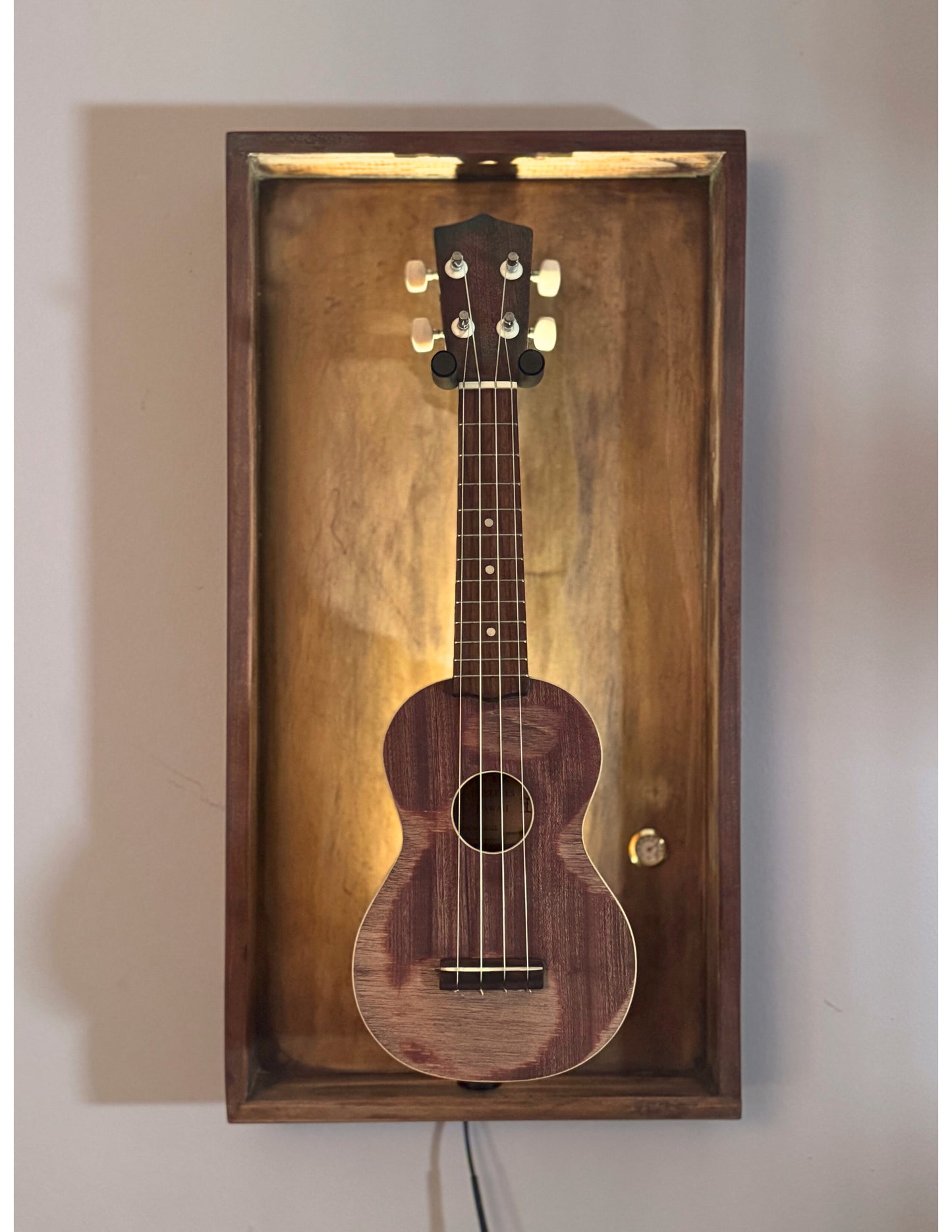 The Uke Barn - Wall frame for Soprano Ukulele Relic Series - Worn Vanilla
