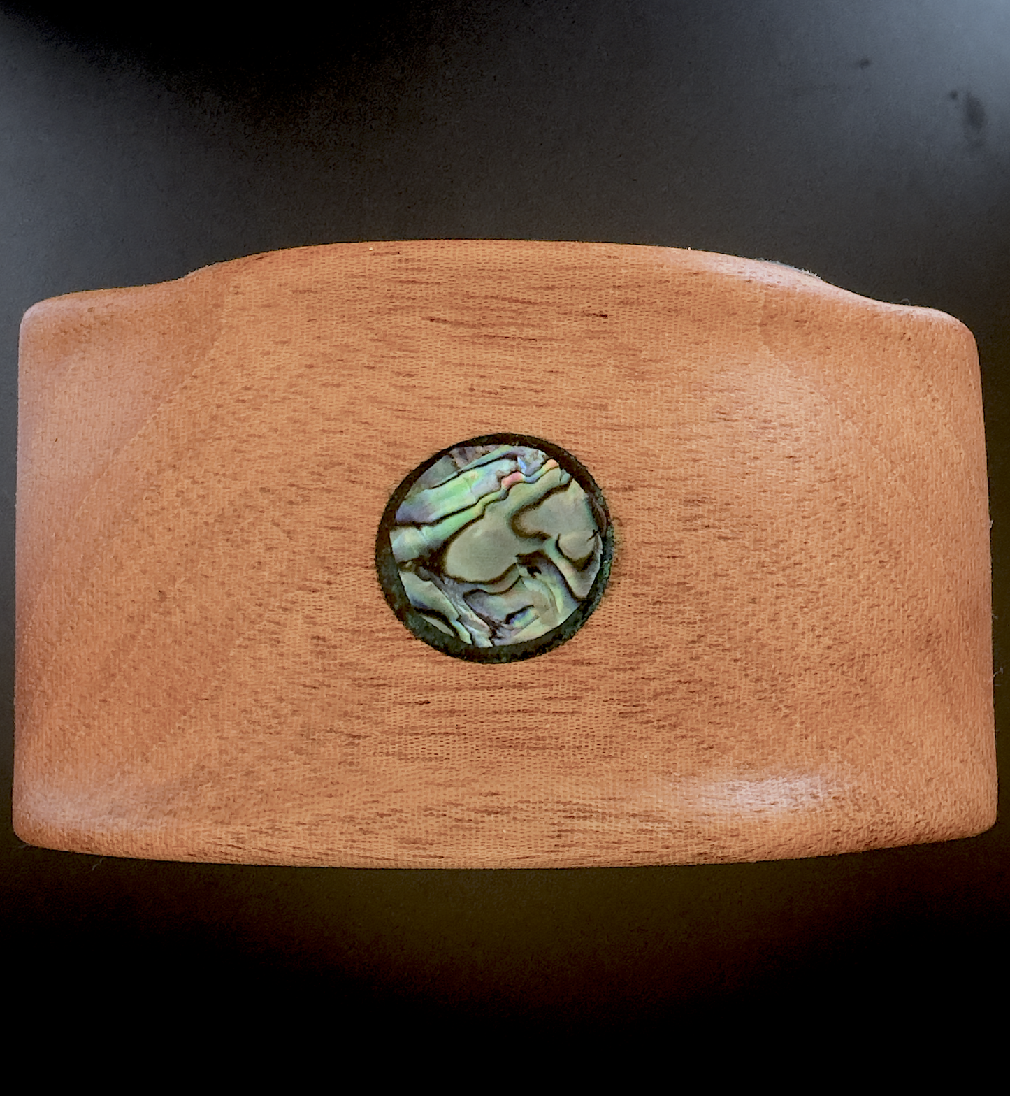 Exotic Woods Headphone Stand with Abalone Inlay - Handmade Studio Decor | Great Gift for Audiophile, Producer, DJ, Gamer, Art Collector