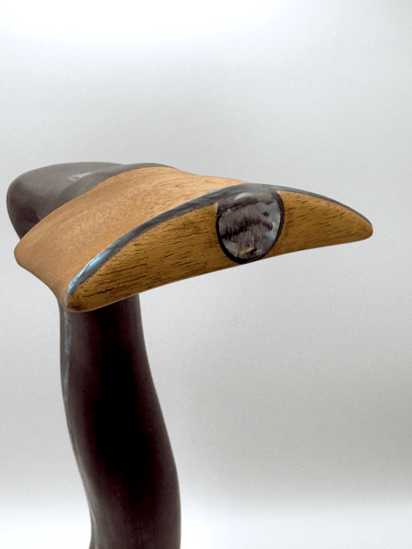 Exotic Woods Headphone Stand with Abalone Inlay - Handmade Studio Decor | Great Gift for Audiophile, Producer, DJ, Gamer, Art Collector - SONICTOPIA