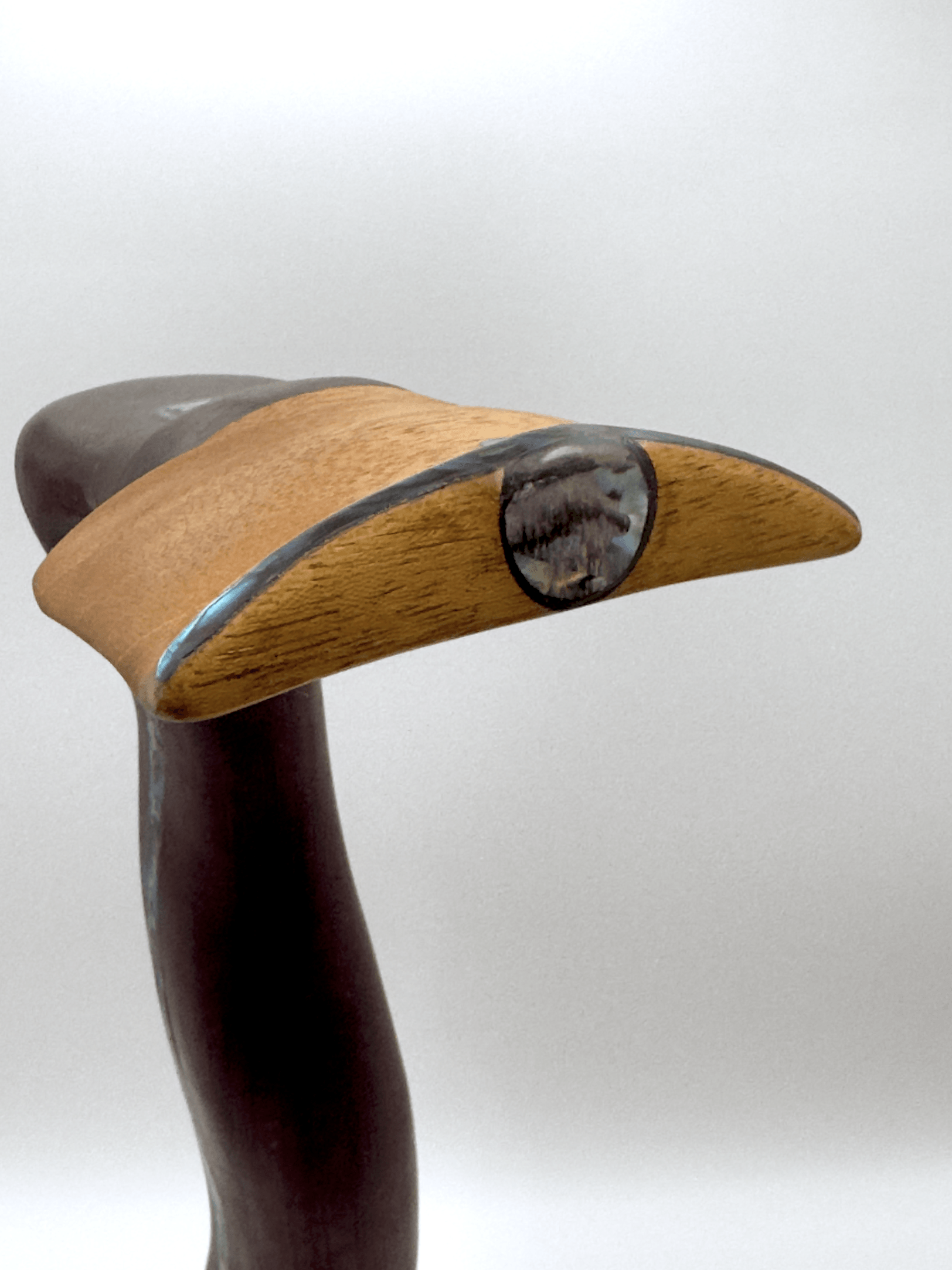 Exotic Woods Headphone Stand with Abalone Inlay - Handmade Studio Decor | Great Gift for Audiophile, Producer, DJ, Gamer, Art Collector - SONICTOPIA