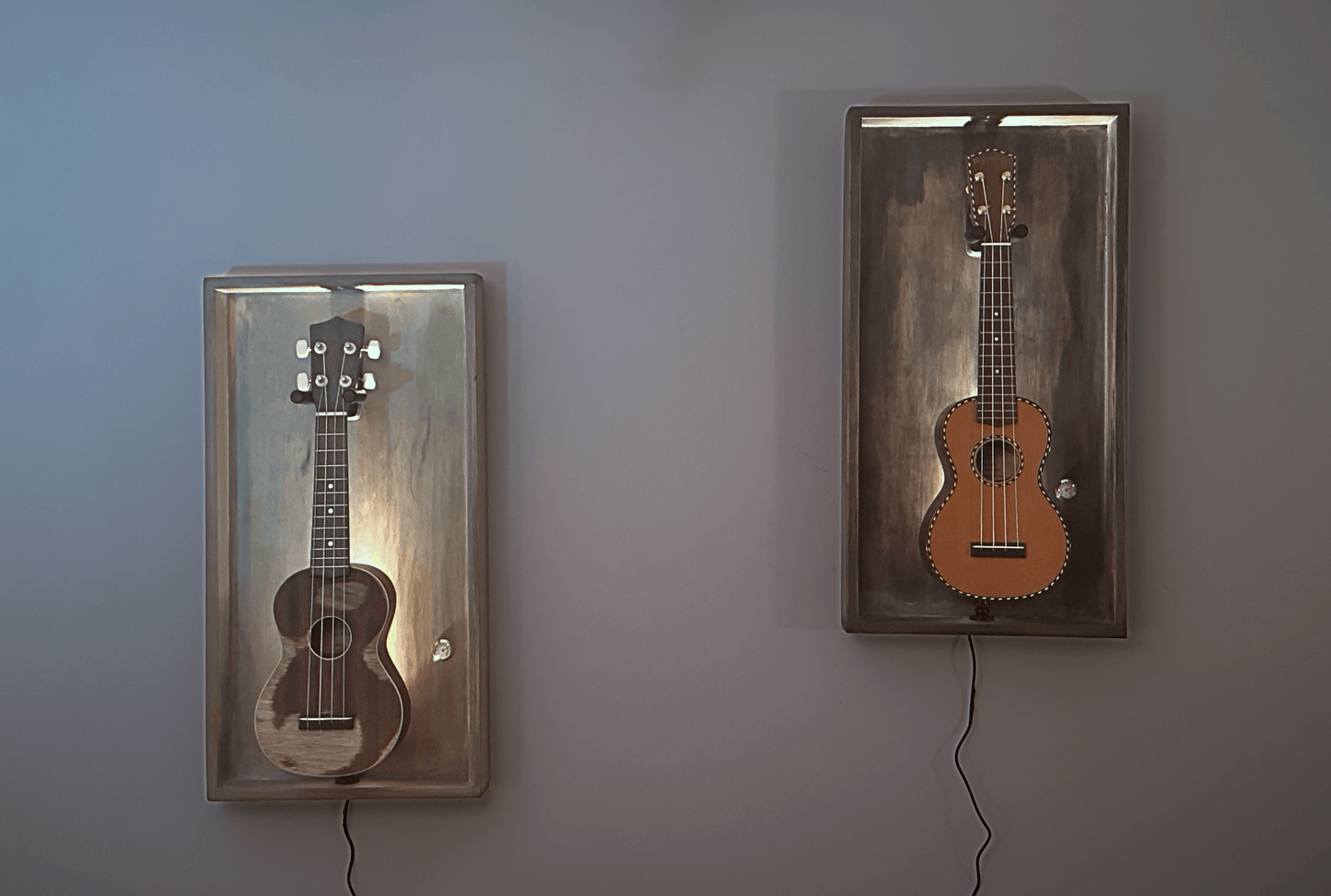 The Uke Barn - Wall frame for Soprano Ukulele - Relic Series - Sage Green - SONICTOPIA
