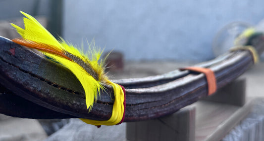 Close-up of indigenous motifs on Patuá shamanic rattle #006