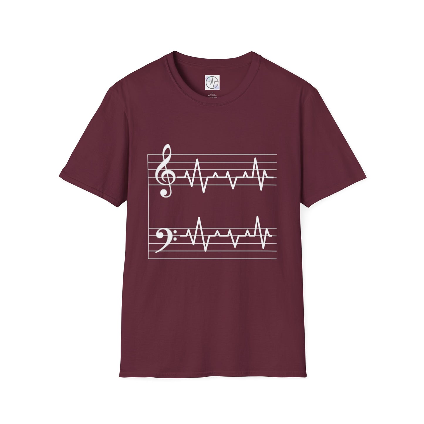 Musical Heartbeat T-Shirt  Music Lover Gift  Unisex Tee  Custom Graphic Shirt  Perfect for Concerts  Festivals and Everyday Wear