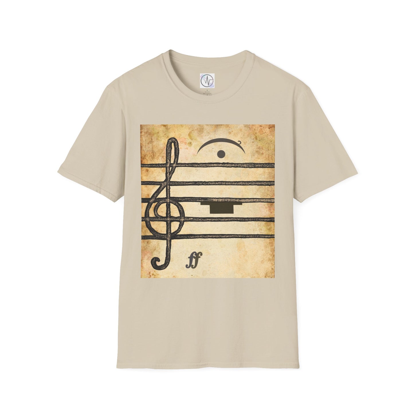 Cotton Musician Tee Shirt Design Music Note Staff Line Art Style Casual Wear Treble Clef Symbol Shirt Gift Idea For Musician Fashion Wear