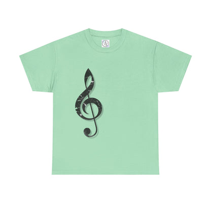 Music G Clef T-Shirt Unisex Heavy Cotton Gift for Musicians Casual Wear Concert Music Lover Shirt Unisex Graphic Tee Music Note Family Gift