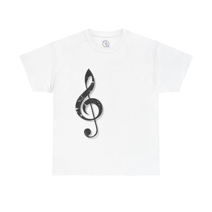 Music G Clef T-Shirt Unisex Heavy Cotton Gift for Musicians Casual Wear Concert Music Lover Shirt Unisex Graphic Tee Music Note Family Gift