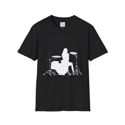 Drummer Silhouette T Shirt Designer Wear Great for Concerts Band Rehearsal and everyday use Perfect Gift Idea for Musician Music Lovers Drum