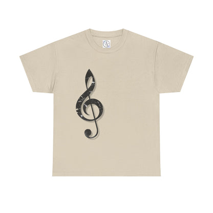 Music G Clef T-Shirt Unisex Heavy Cotton Gift for Musicians Casual Wear Concert Music Lover Shirt Unisex Graphic Tee Music Note Family Gift