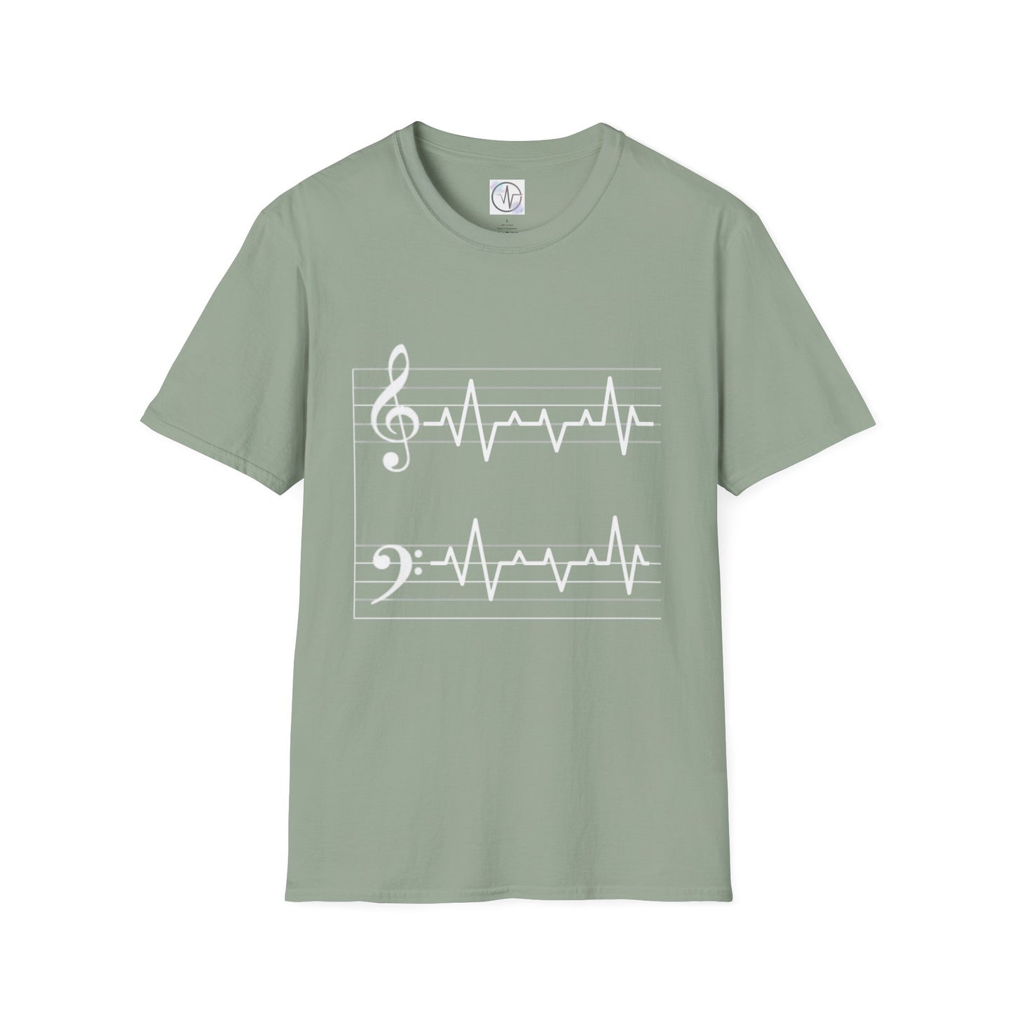 Musical Heartbeat T-Shirt  Music Lover Gift  Unisex Tee  Custom Graphic Shirt  Perfect for Concerts  Festivals and Everyday Wear