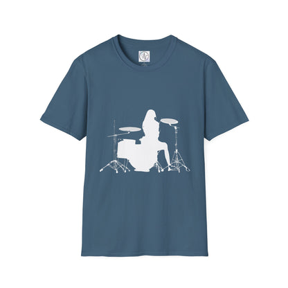 Drummer Silhouette T Shirt Designer Wear Great for Concerts Band Rehearsal and everyday use Perfect Gift Idea for Musician Music Lovers Drum
