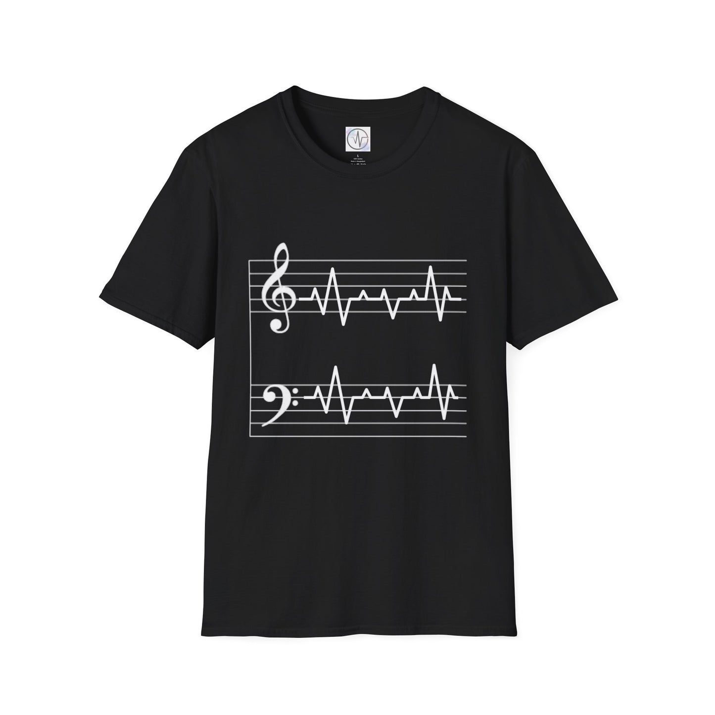 Musical Heartbeat T-Shirt  Music Lover Gift  Unisex Tee  Custom Graphic Shirt  Perfect for Concerts  Festivals and Everyday Wear