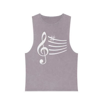 Unisex Musical Stonewash Tank Top | Music Lover Gift, Festival Wear, Summer Top, Casual Style, Gift for Musicians