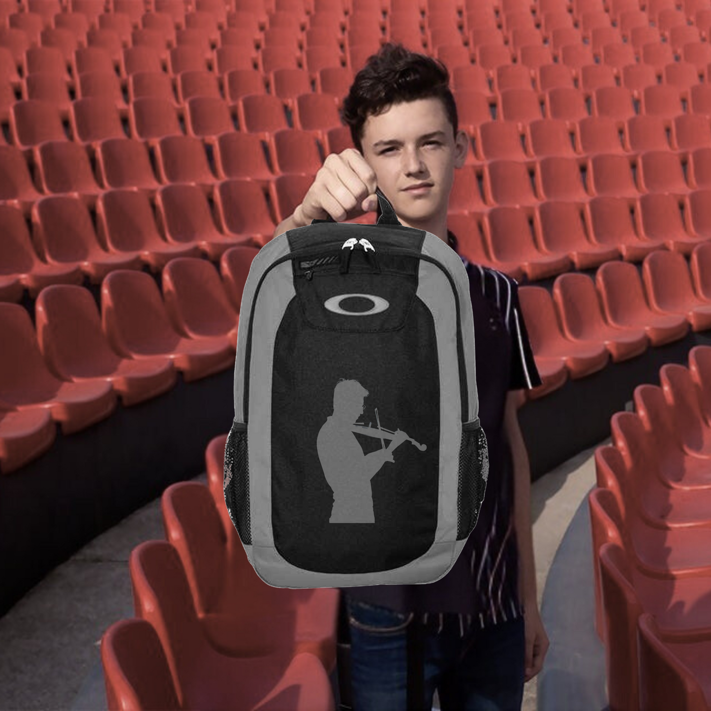 Violin Player Oakley Enduro Backpack 20L Musician Music Lover Gift Composer Carry Bag Orchestra Silhouette Water Resistant Laptop Carry Bag