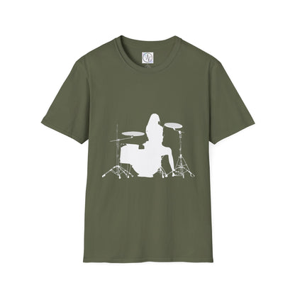 Drummer Silhouette T Shirt Designer Wear Great for Concerts Band Rehearsal and everyday use Perfect Gift Idea for Musician Music Lovers Drum