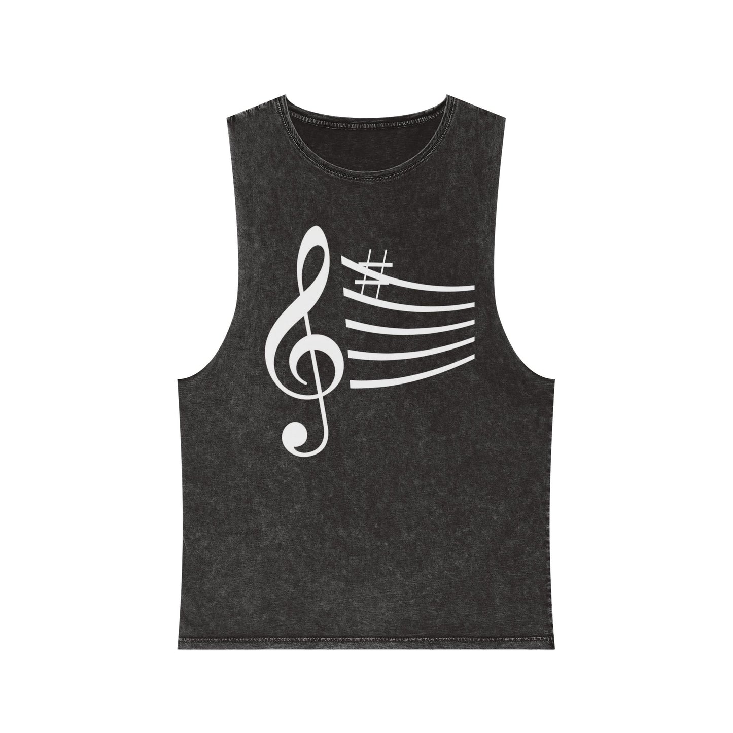 Unisex Musical Stonewash Tank Top | Music Lover Gift, Festival Wear, Summer Top, Casual Style, Gift for Musicians