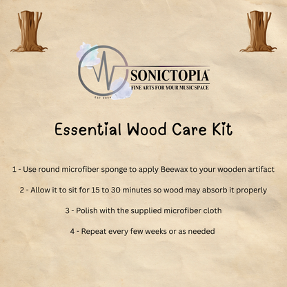 Natural Wood Polishing Kit  Orange Eucalyptus Carnauba Wax Furniture & Art Care