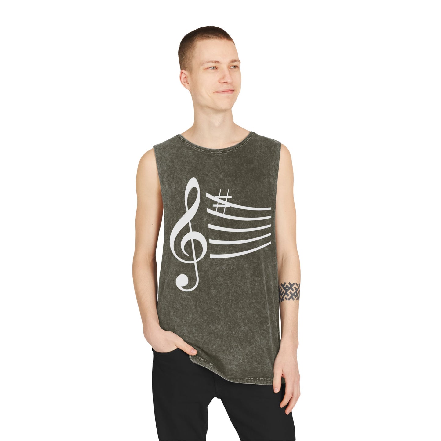 Unisex Musical Stonewash Tank Top | Music Lover Gift, Festival Wear, Summer Top, Casual Style, Gift for Musicians