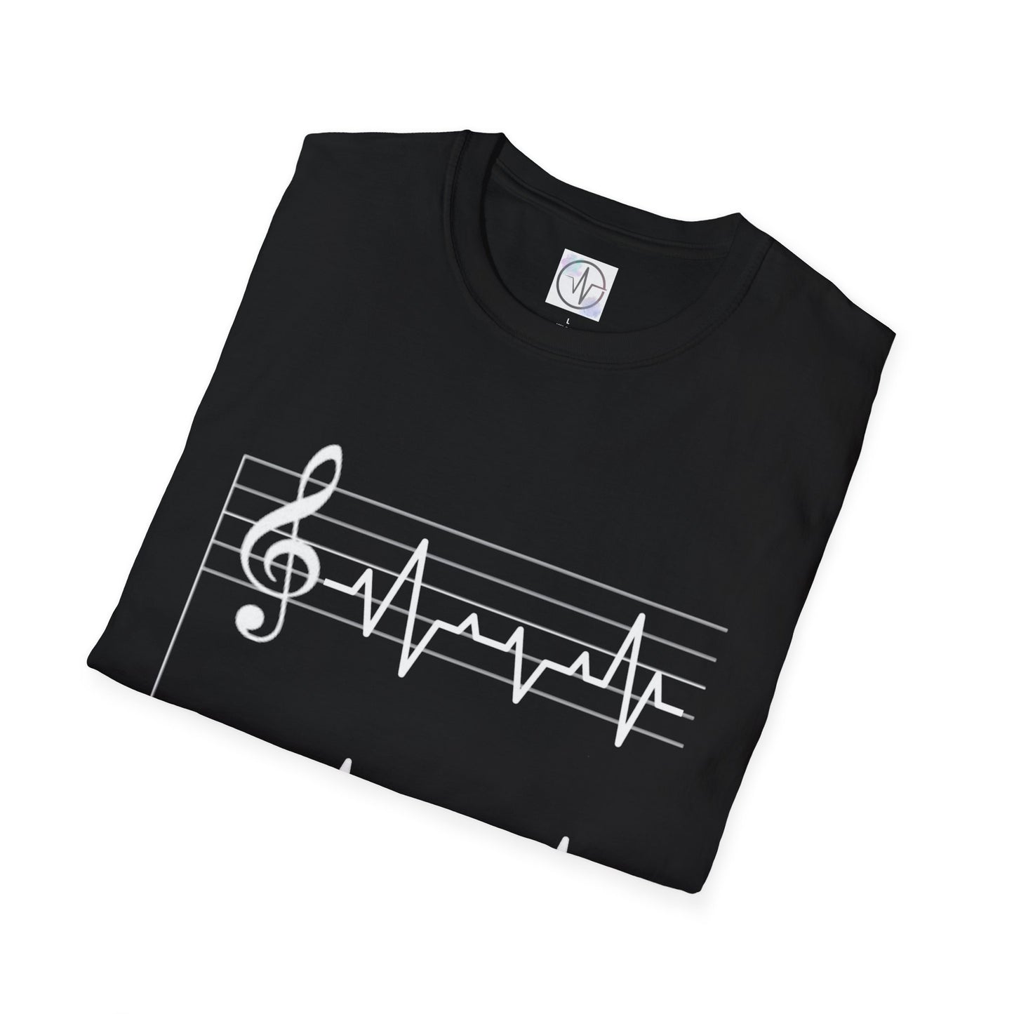 Musical Heartbeat T-Shirt  Music Lover Gift  Unisex Tee  Custom Graphic Shirt  Perfect for Concerts  Festivals and Everyday Wear
