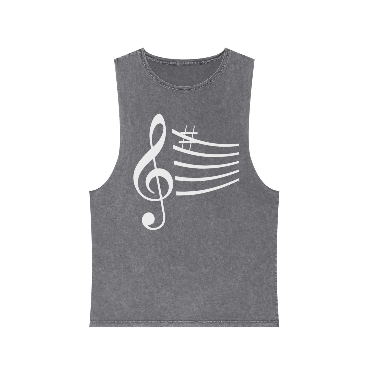 Unisex Musical Stonewash Tank Top | Music Lover Gift, Festival Wear, Summer Top, Casual Style, Gift for Musicians