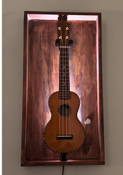 The Uke Barn - Wall frame for Soprano Ukulele - Relic Series - Barn Red
