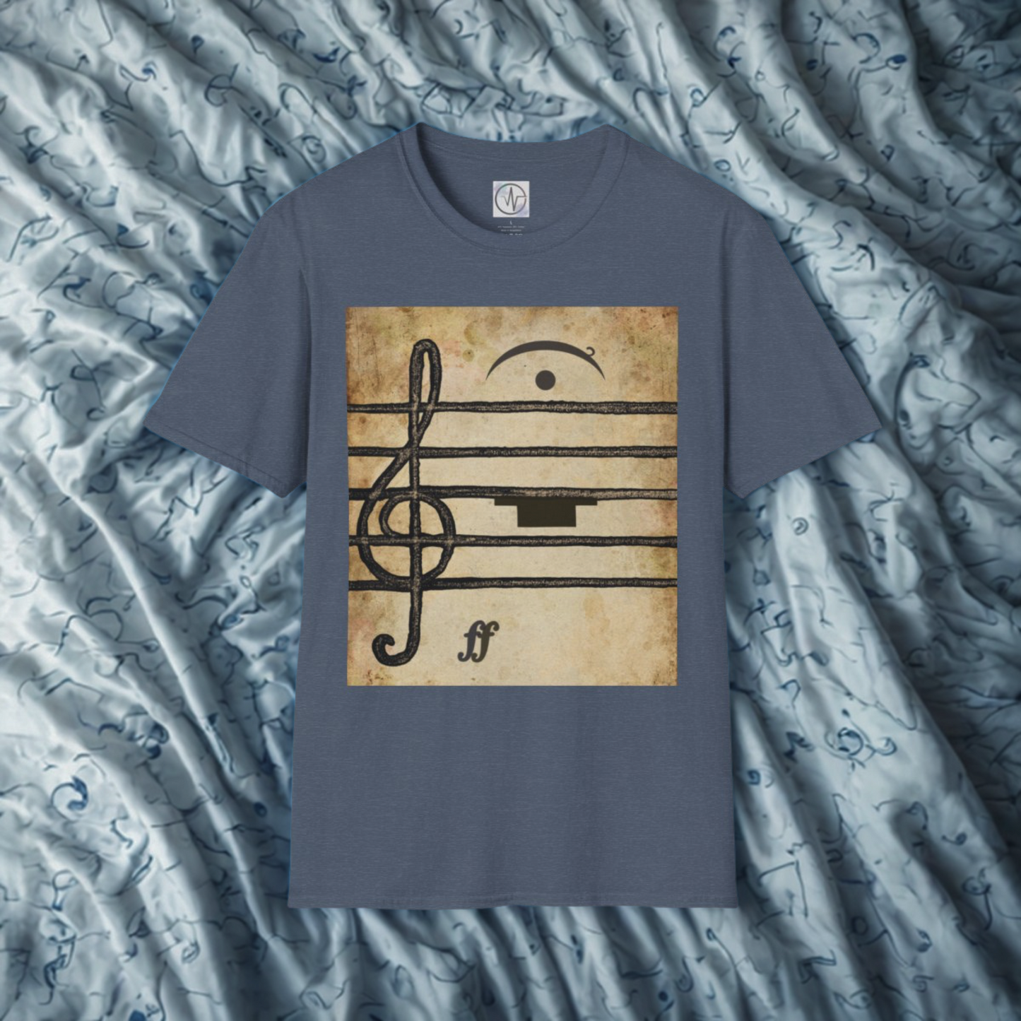 Cotton Musician Tee Shirt Design Music Note Staff Line Art Style Casual Wear Treble Clef Symbol Shirt Gift Idea For Musician Fashion Wear