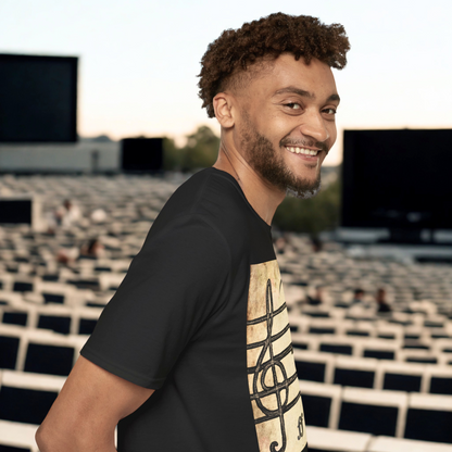 Cotton Musician Tee Shirt Design Music Note Staff Line Art Style Casual Wear Treble Clef Symbol Shirt Gift Idea For Musician Fashion Wear