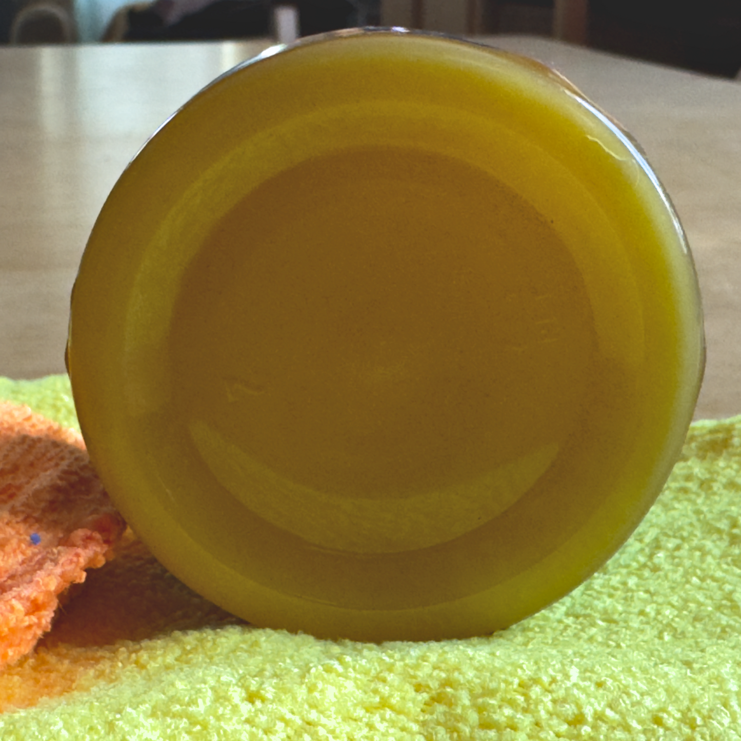 Close-up of natural wood polish ingredients and formula