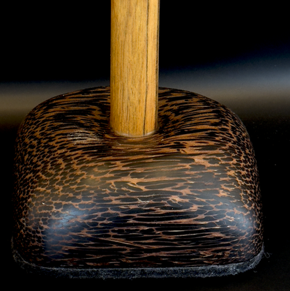 Base construction of exotic wood headphone stand