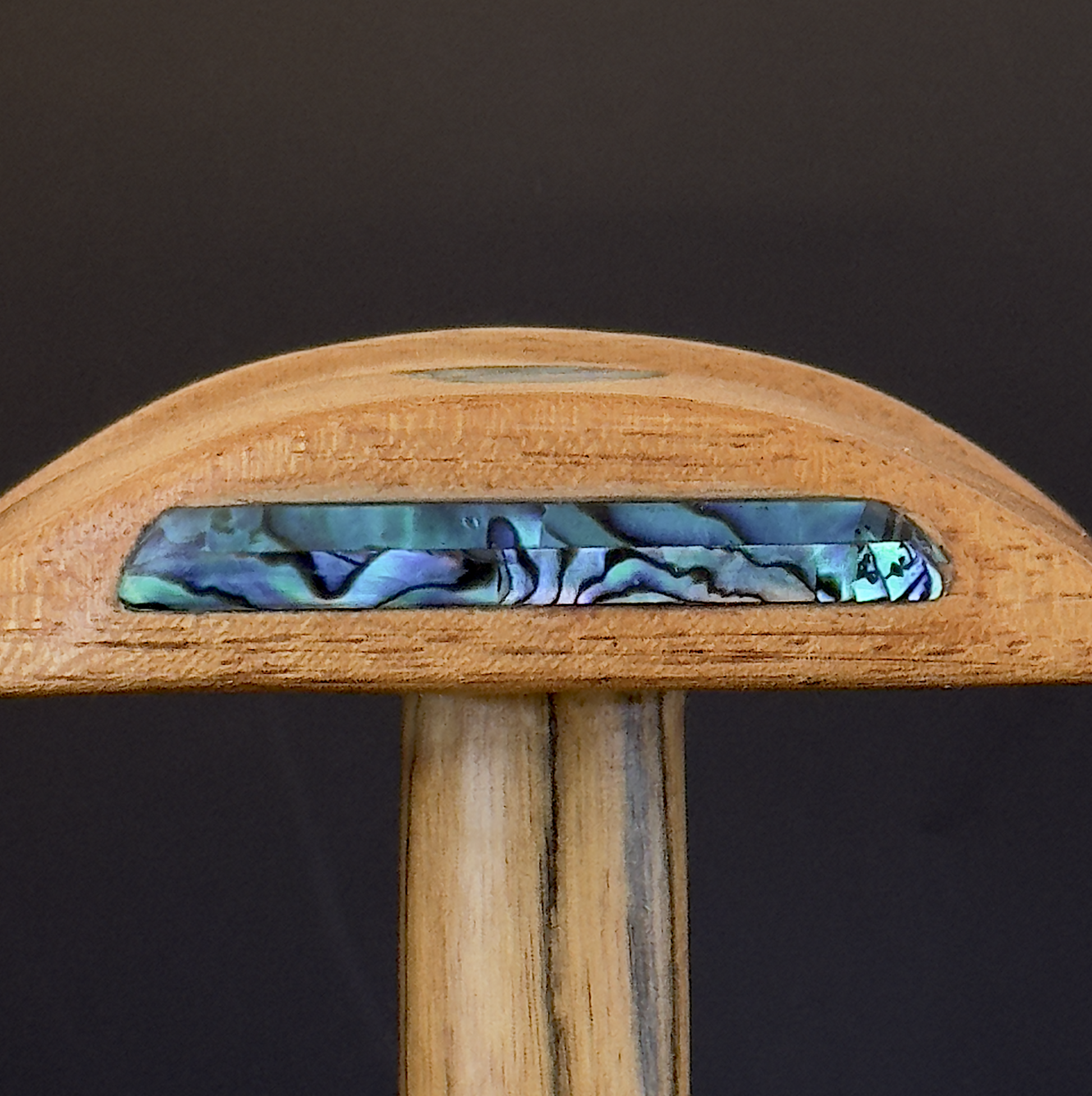 Exotic Woods Headphone Stand with Abalone Inlay - Handmade Studio Decor | Great Gift for Audiophile, Producer, DJ, Gamer, Art Collector - SONICTOPIA