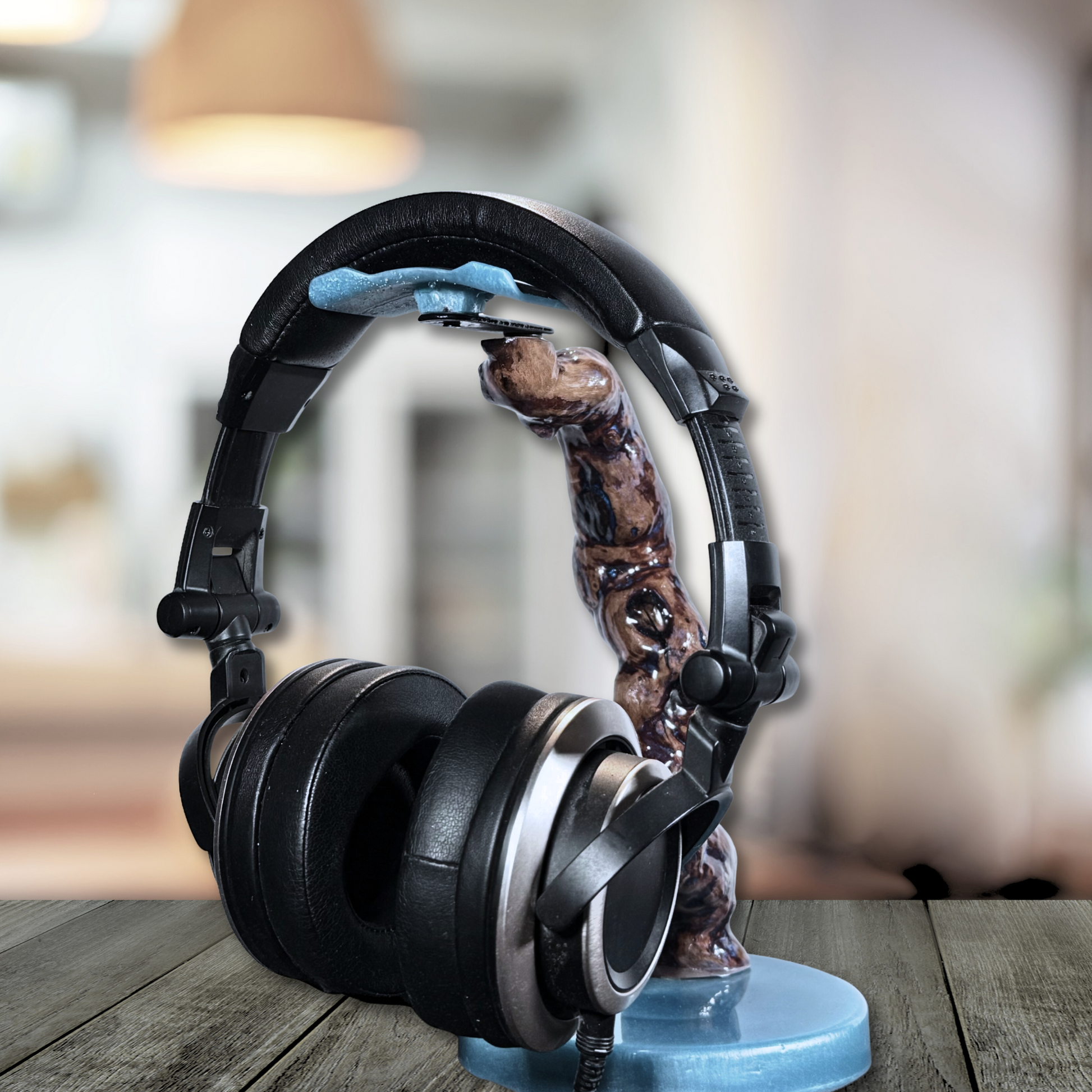 Exotic Driftwood Headphone Stand - Handmade Studio Decor | Great Gift for Audiophile, Producer, DJ, Gamer, Art Collector - SONICTOPIA
