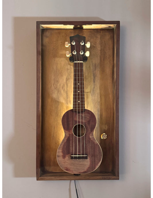 The Uke Barn - Wall frame for Soprano Ukulele  Relic Series - Worn Vanilla