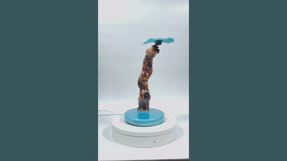 Exotic Woods Headphone Stand with Abalone Inlay - Handmade Studio Decor | Great Gift for Audiophile, Producer, DJ, Gamer, Art Collector