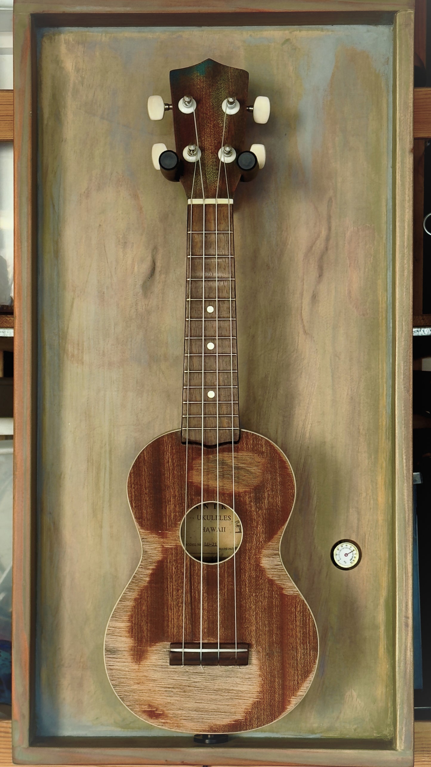 The Uke Barn - Wall frame for Soprano Ukulele - Relic Series - Sage Green